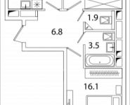 2-комнатная квартира площадью 57.3 кв.м в ЖК "SREDA", Рязанский проспект, 2, корп.M7 | цена 8 768 046 руб. | www.metrprice.ru