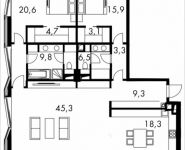 4-комнатная квартира площадью 147.3 кв.м в МФК "Balchug Residence", Садовническая, к5вл31, корп.4 | цена 83 610 461 руб. | www.metrprice.ru