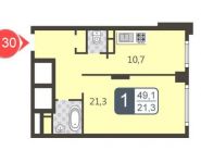 1-комнатная квартира площадью 49.1 кв.м в ЖК "Богородский", бульвар Маршала Рокоссовского, 6к1А | цена 8 375 000 руб. | www.metrprice.ru