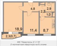 2-комнатная квартира площадью 51 кв.м, 2-й Грайвороновский проезд, 38к1 | цена 8 291 808 руб. | www.metrprice.ru