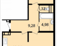 2-комнатная квартира площадью 61.6 кв.м, Широкая улица, 17 | цена 4 583 594 руб. | www.metrprice.ru