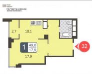1-комнатная квартира площадью 49 кв.м в ЖК "Галактика",  | цена 7 402 000 руб. | www.metrprice.ru