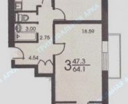 3-комнатная квартира площадью 63 кв.м,  | цена 8 325 000 руб. | www.metrprice.ru