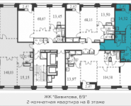 2-комнатная квартира площадью 74.43 кв.м, Вавилова, 69 | цена 16 392 017 руб. | www.metrprice.ru