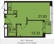 2-комнатная квартира площадью 46 кв.м, Ходынский бул., 2С1 | цена 8 102 625 руб. | www.metrprice.ru