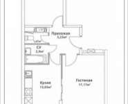 2-комнатная квартира площадью 57.81 кв.м, Родниковая, корп.5 | цена 5 785 861 руб. | www.metrprice.ru