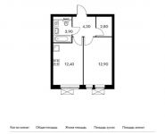 1-комнатная квартира площадью 43.1 кв.м,  | цена 5 249 580 руб. | www.metrprice.ru