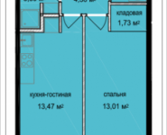 2-комнатная квартира площадью 38.13 кв.м, Октябрьская, к1, корп.6 | цена 3 576 127 руб. | www.metrprice.ru