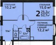 2-комнатная квартира площадью 54.3 кв.м, Футбольная улица, 20 | цена 6 650 000 руб. | www.metrprice.ru
