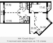 4-комнатная квартира площадью 164.6 кв.м, 1-й Нагатинский пр-д, корп.204-205 | цена 31 177 431 руб. | www.metrprice.ru