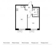 1-комнатная квартира площадью 38.3 кв.м в Апартаменты "Riverdale",  | цена 3 561 900 руб. | www.metrprice.ru