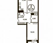 2-комнатная квартира площадью 64 кв.м, Петра Алексеева ул., 12АС1 | цена 10 594 281 руб. | www.metrprice.ru