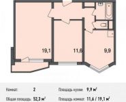 2-комнатная квартира площадью 52.3 кв.м, Северный кв-л, 8 | цена 5 710 000 руб. | www.metrprice.ru