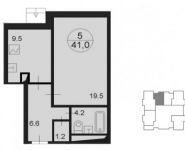 1-комнатная квартира площадью 41 кв.м, Радио ул, 2306А | цена 3 870 810 руб. | www.metrprice.ru