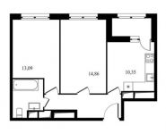 2-комнатная квартира площадью 51.9 кв.м, улица Берзарина, 28Ак1 | цена 9 075 500 руб. | www.metrprice.ru