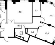 3-комнатная квартира площадью 7 кв.м, Карамышевская наб. | цена 25 650 000 руб. | www.metrprice.ru
