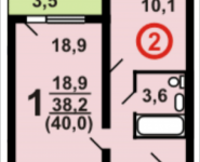 1-комнатная квартира площадью 40 кв.м, Москва, корп.9 | цена 4 350 000 руб. | www.metrprice.ru
