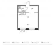 1-комнатная квартира площадью 30.8 кв.м,  | цена 3 354 120 руб. | www.metrprice.ru