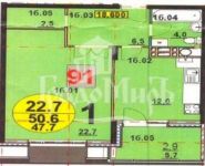 1-комнатная квартира площадью 50.6 кв.м, Красный переулок, 3 | цена 3 289 000 руб. | www.metrprice.ru