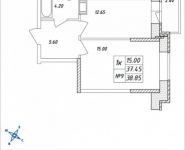 1-комнатная квартира площадью 38.85 кв.м, Дружбы, 51 | цена 3 749 025 руб. | www.metrprice.ru