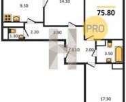 3-комнатная квартира площадью 75.8 кв.м в ЖК "Орехово-Борисово", улица Генерала Белова, 26 | цена 11 066 800 руб. | www.metrprice.ru