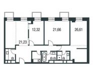 4-комнатная квартира площадью 113.9 кв.м в ЖК "AFI Residence. Павелецкая", улица Гришина, 14 | цена 15 323 308 руб. | www.metrprice.ru