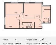 3-комнатная квартира площадью 108.9 кв.м, Докучаев пер., 2 | цена 26 136 000 руб. | www.metrprice.ru