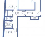 3-комнатная квартира площадью 107.2 кв.м, Кудрявцева, 12 | цена 10 184 000 руб. | www.metrprice.ru