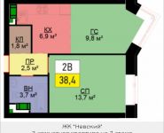 2-комнатная квартира площадью 38.4 кв.м, Адмирала Макарова, 10, корп.4 | цена 7 680 000 руб. | www.metrprice.ru