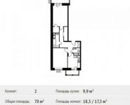 2-комнатная квартира площадью 70 кв.м, Липовая улица, 3 | цена 7 536 816 руб. | www.metrprice.ru