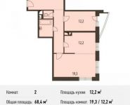 2-комнатная квартира площадью 69.9 кв.м, Некрасова ул., 18 | цена 6 312 988 руб. | www.metrprice.ru