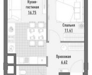 1-комнатная квартира площадью 41.9 кв.м, Ямская 1-я ул., 2 | цена 10 550 000 руб. | www.metrprice.ru