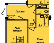 2-комнатная квартира площадью 54.4 кв.м, Просвещения, 14 | цена 3 675 155 руб. | www.metrprice.ru