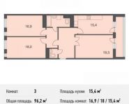 3-комнатная квартира площадью 96.2 кв.м, Нагатинский 1-й пр., 16С1 | цена 18 662 800 руб. | www.metrprice.ru