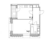 1-комнатная квартира площадью 36.1 кв.м, Автозаводская улица, вл23 | цена 8 710 388 руб. | www.metrprice.ru