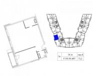 2-комнатная квартира площадью 71 кв.м, Шеногина ул., 1 | цена 21 877 470 руб. | www.metrprice.ru