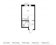 1-комнатная квартира площадью 19.9 кв.м,  | цена 3 442 700 руб. | www.metrprice.ru