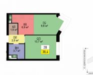 2-комнатная квартира площадью 38 кв.м, улица Адмирала Макарова, 6с4 | цена 8 267 309 руб. | www.metrprice.ru