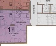 1-комнатная квартира площадью 52 кв.м, Агрохимиков ул., 15 | цена 5 400 000 руб. | www.metrprice.ru