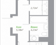1-комнатная квартира площадью 38.56 кв.м, Володарское шоссе, 7 | цена 2 895 856 руб. | www.metrprice.ru