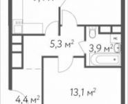 2-комнатная квартира площадью 59 кв.м, Вешняковская ул., 10 | цена 11 145 200 руб. | www.metrprice.ru