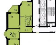 2-комнатная квартира площадью 63 кв.м, Красногорский бул., 34 | цена 8 329 200 руб. | www.metrprice.ru