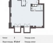 2-комнатная квартира площадью 87 кв.м, Люсиновский 3-й пер., 1 | цена 29 275 790 руб. | www.metrprice.ru