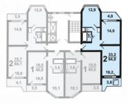 2-комнатная квартира площадью 64 кв.м,  | цена 3 812 800 руб. | www.metrprice.ru