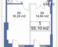 1-комнатная квартира площадью 55.1 кв.м, Кудрявцева, IV | цена 6 357 038 руб. | www.metrprice.ru