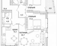 3-комнатная квартира площадью 119 кв.м, Минская улица, 2к2 | цена 54 386 640 руб. | www.metrprice.ru