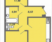 2-комнатная квартира площадью 71.6 кв.м, Широкая улица, 17 | цена 4 888 848 руб. | www.metrprice.ru