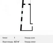 1-комнатная квартира площадью 43.7 кв.м, Турова ул., 12А | цена 3 350 000 руб. | www.metrprice.ru