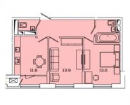 2-комнатная квартира площадью 56.7 кв.м, Рязанский пр-кт, 2 | цена 9 538 110 руб. | www.metrprice.ru