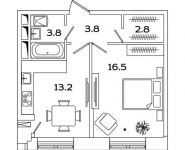 1-комнатная квартира площадью 40.1 кв.м, Рязанский проспект, д.влд 2 | цена 6 859 425 руб. | www.metrprice.ru